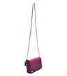 Малка дамска кожена чанта в лилав нюанс Alliz-1 снимка