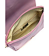 Розова кожена дамска чанта за рамо Jeanni-3 снимка