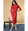 Червена рокля с лъскави нишки Aimelia-0 снимка