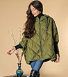 Зелено oversize дамско яке-4 снимка