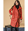 Oversize дамско яке в цвят червена керемида Aimelia-3 снимка