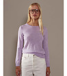 Дамски пуловер от вълна мерино в лилаво Sini-0 снимка