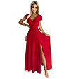 Дълга червена рокля с лъскави нишки Crystal-4 снимка