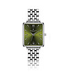 Сребрист дамски часовник със зелен циферблат Morges-0 снимка