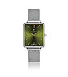 Дамски часовник в сребристо със зелен циферблат Morges-0 снимка