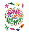Декоративен стикер Save the planet-1 снимка