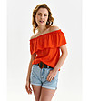 Ефектна дамска блуза в оранжев нюанс Una-0 снимка