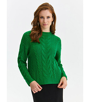 Зелен дамски пуловер Emanuela снимка