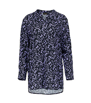 Дамска блуза с флорален принт в синьо-лилав нюанс Sabrina снимка