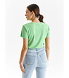 Светлозелена дамска тениска Leonie-1 снимка