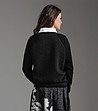 Черен дамски пуловер Della-1 снимка