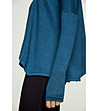 Дамска овърсайз асиметрична блуза в нюанс на цвят петрол Bianka-3 снимка