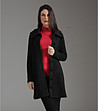 Черно дамско палто Ksenia-0 снимка
