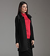 Черно дамско палто Ksenia-2 снимка