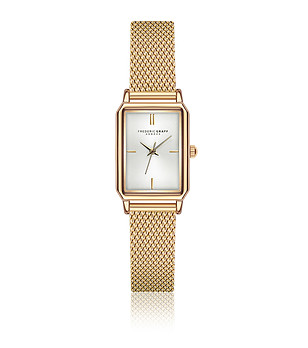 Дамски часовник в златисто с бял циферблат Livena снимка