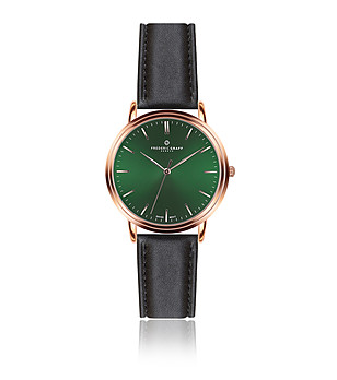 Дамски часовник в розовозлатисто, черно и зелено Bretta снимка
