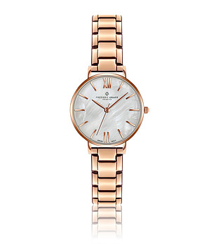 Дамски розовозлатист часовник със седефен циферблат Vala снимка