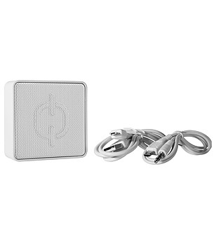 Bluetooth тонколонка в бяло Bass Connect снимка