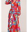 Дълга многоцветна рокля с принт Abbie-3 снимка