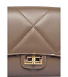 Дамска кожена чанта в цвят таупе Kalona-3 снимка