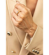 Позлатен дамски пръстен с розов цирконий Aspen-1 снимка