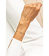 Позлатена дамска гривна с бели цирконии Angelina-2 снимка