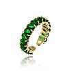 Златист дамски пръстен със зелени камъни Arabella g-0 снимка