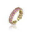 Златист дамски пръстен с розов камъни Arabella-0 снимка