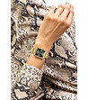 Златист дамски часовник със зелен циферблат Karolen-1 снимка