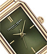 Дамски часовник в златисто със зелен циферблат-2 снимка