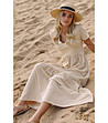 Памучна рокля в пясъчен нюанс Juliet-3 снимка