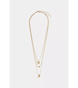 Колие в златисто с три верижки Cammie снимка