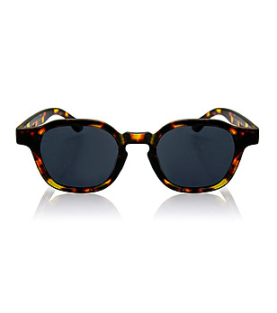 Unisex слънчеви поляризирани очила в цвят хавана в черно и оранжево снимка