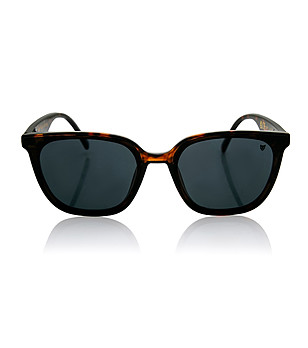 Слънчеви unisex очила в черно и кафяво снимка