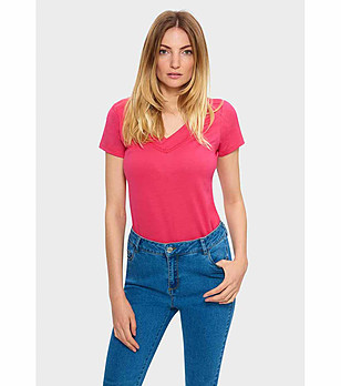 Дамска блуза в малинов нюанс Polena снимка