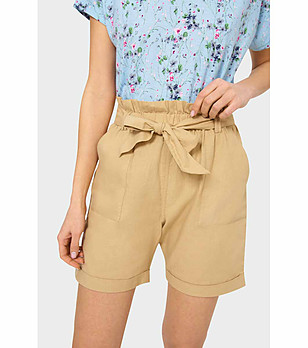 Бежови дамски панталонки Mishele снимка