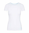 Бяла дамска памучна тениска Alfina-0 снимка