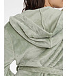 Дамски халат в зелен нюанс Grape-3 снимка
