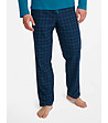 Мъжка памучна пижама в сини нюанси Unusual-3 снимка