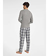 Памучна мъжка пижама в сиви нюанси Usher-1 снимка