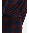 Мъжки кариран халат в бордо и тъмносиньо Undergo-3 снимка