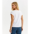Памучна бяла дамска тениска Claret-1 снимка