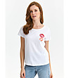 Памучна бяла дамска тениска Zana-0 снимка
