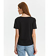 Черна памучна дамска тениска Radinora-1 снимка