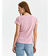 Памучна дамска розова тениска Dezela-1 снимка