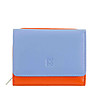 Кожен портфейл в светлосиньо и оранжево Sharrie с RFID защита-0 снимка