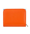 Кожен портфейл в светлосиньо и оранжево Sharrie с RFID защита-1 снимка