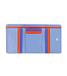 Кожен портфейл в светлосиньо и оранжево Sharrie с RFID защита -2 снимка
