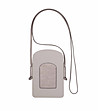 Чанта за телефон от естествена кожа в сребристо и сиво Minorca-0 снимка