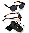 Unisex слънчеви поляризирани очила в цвят хавана в черно и оранжево-1 снимка